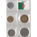 ALGERIA Serie di 5 monete Anni misti circolate